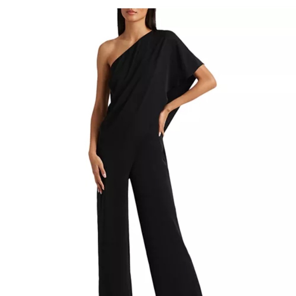 Ralph Lauren Black Asymmetrical Pencil Jumpsuit